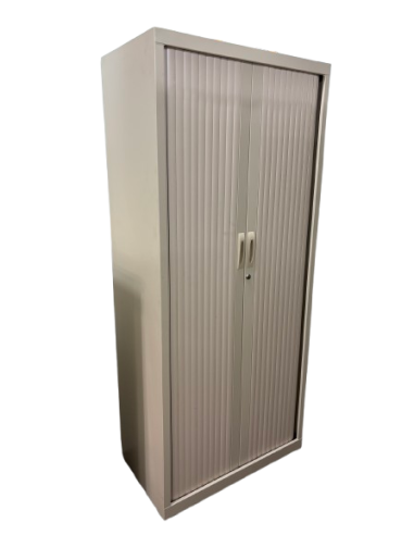 ARMOIRE HAUTE A RIDEAUX BEIGE - destockage - en...