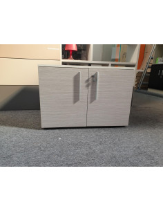 ARMOIRE BASSE 2 PORTES GRISES TEXTUREES - seconde main -... 2