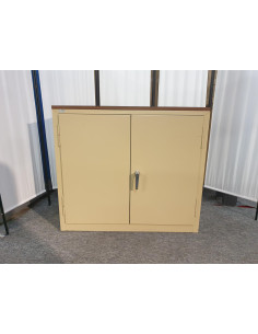 ARMOIRE METAL BEIGE - seconde main - 2 portes battantes -... 2