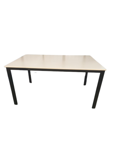 TABLE 140X80 BEIGE - seconde main - pieds métal...
