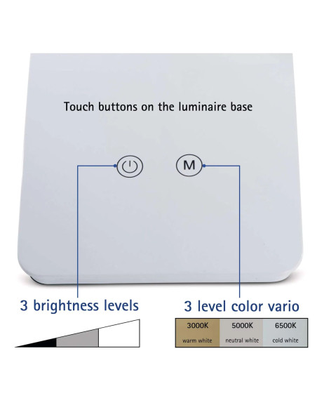 LAMPE DE BUREAU PEARLY - lampe à poser - LED 3000-6500 k