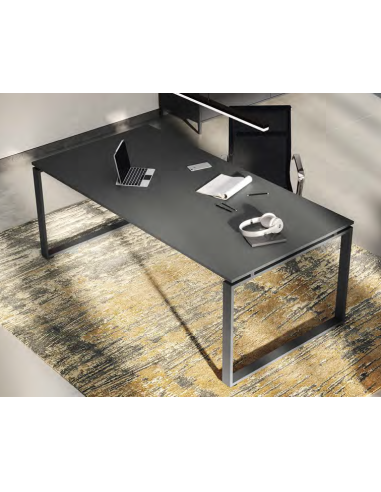 Bureau droit LOFT COLOMBINI - plateau mélaminé...