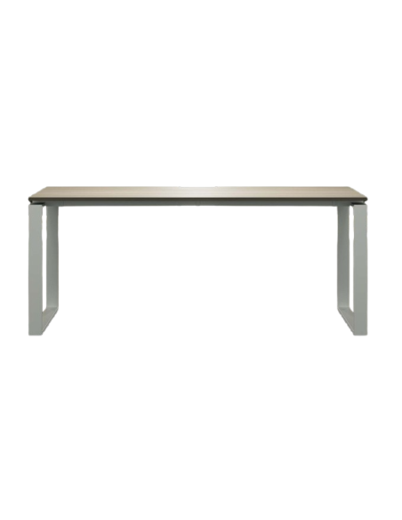 Bureau droit LOFT COLOMBINI - plateau mélaminé 25 mm - pieds métal - design italien