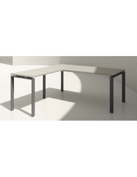 RETOUR BUREAU LOFT - retour connectable - pieds ponts fermés - profondeur 60cm