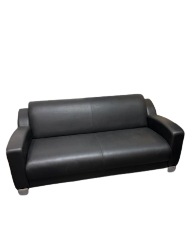 CANAPE CUIR NOIR 2 PLACES - seconde main