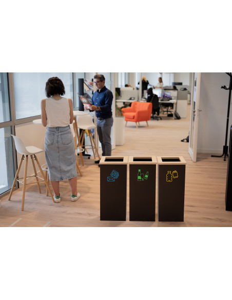 POUBELLE TRI SELECTIF TERAWOOD 65L -