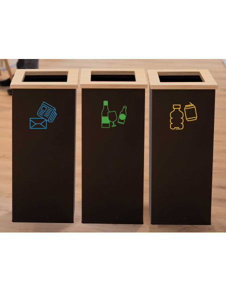 POUBELLE TRI SELECTIF TERAWOOD 65L -