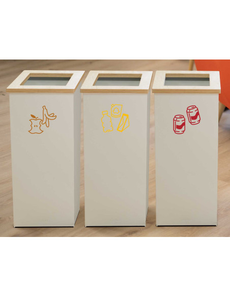 POUBELLE TRI SELECTIF TERAWOOD 65L -