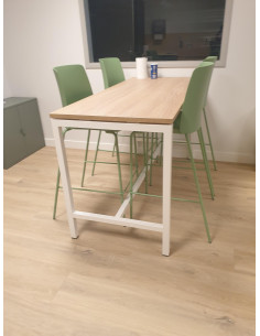 TABLE HAUTE NOVA - destockage - coloris plateau chêne... 2