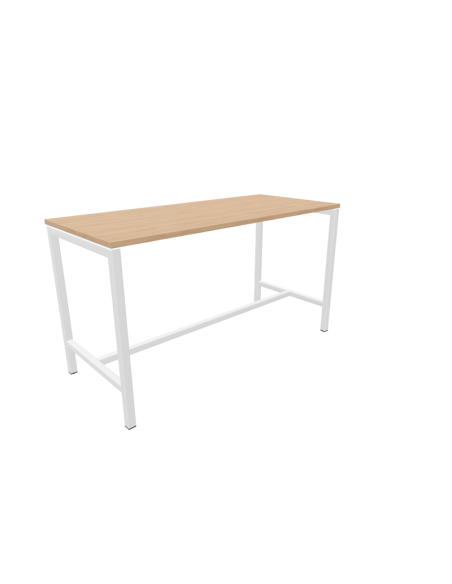 TABLE HAUTE NOVA - destockage - coloris plateau chêne ambré - dim L1600xl700xH900