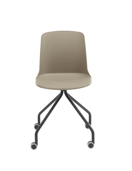 CHAISE MOOVIX - chaise sur roulettes - coque polypropylène - divers coloris