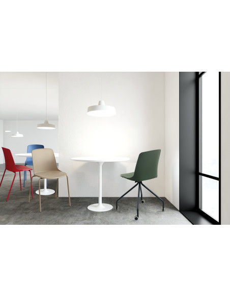 CHAISE MOOVIX - chaise sur roulettes - coque polypropylène - divers coloris