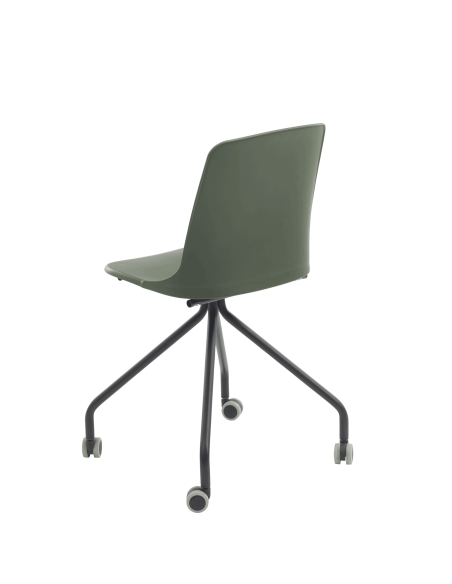 CHAISE MOOVIX - chaise sur roulettes - coque polypropylène - divers coloris