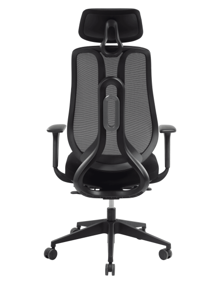 FAUTEUIL ERGONOMIQUE ZIGGY - synchrone - dossier et têtière réglable - accoudoirs 3d - translation assise