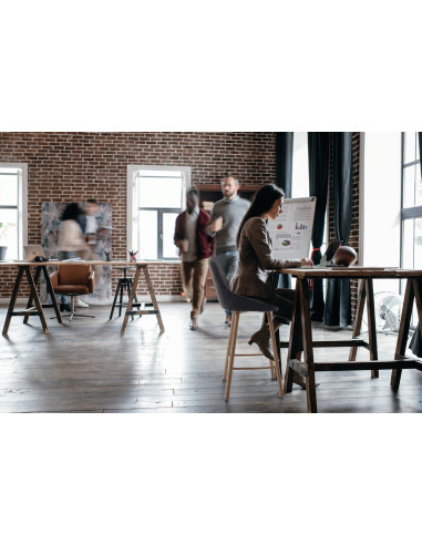 TABOURET HAUT BARSTOOL - assise tapissée -...