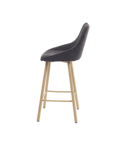 TABOURET HAUT BARSTOOL - assise tapissée - pieds métal... 2