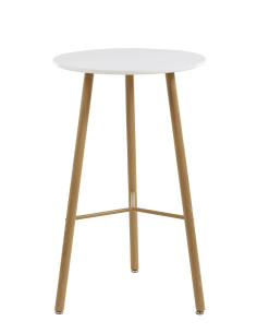 MANGE DEBOUT STAND-UP - pieds acier imitation bois