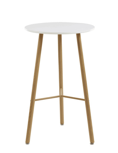 MANGE DEBOUT STAND-UP - pieds acier imitation bois