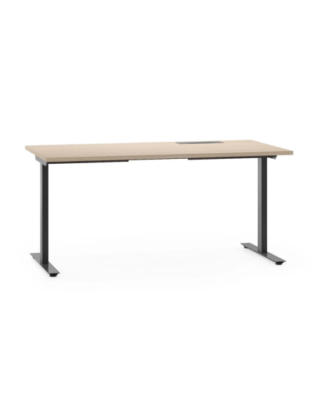 BUREAU DROIT T-EASY - mélaminé ep. 25mm - pieds en T - divers coloris