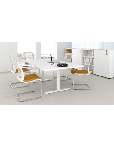 TABLE DE REUNION T-EASY - pieds métal en T -...