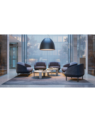 FAUTEUIL LOUNGE KOPA - 4 pieds métal - assise...