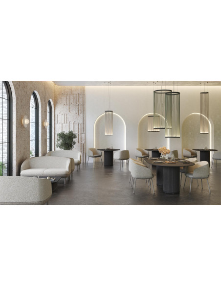 CANAPE LOUNGE KOPA - 4 pieds métal - assise basse - 2 places