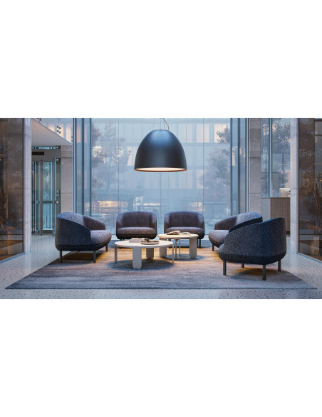 CANAPE LOUNGE KOPA - 4 pieds métal - assise basse - 2 places