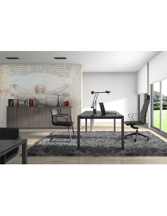 BUREAU DROIT en verre METRIK 2