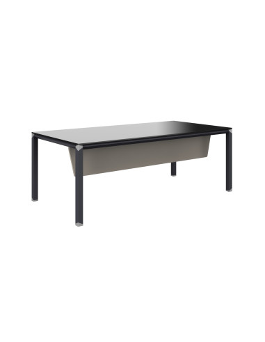 BUREAU DROIT en verre METRIK